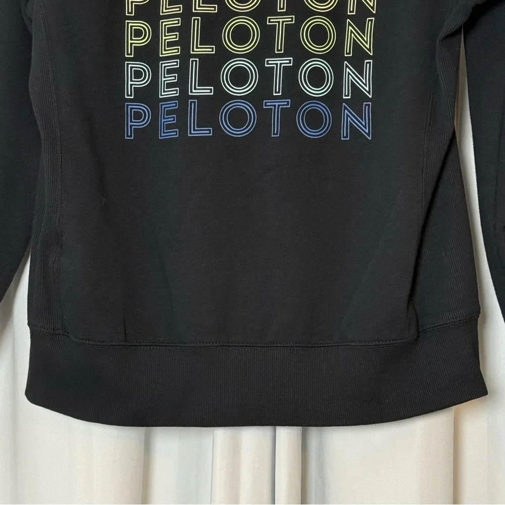 Peloton Ultimate Zip Up Rainbow Spell-Out Hoodie Womens Medium - Picture 8 of 12